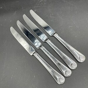Reed & Barton Bayview Shell Stainless Set of 4 Dinner knives